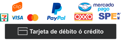 Paga con Paypal ó Clip